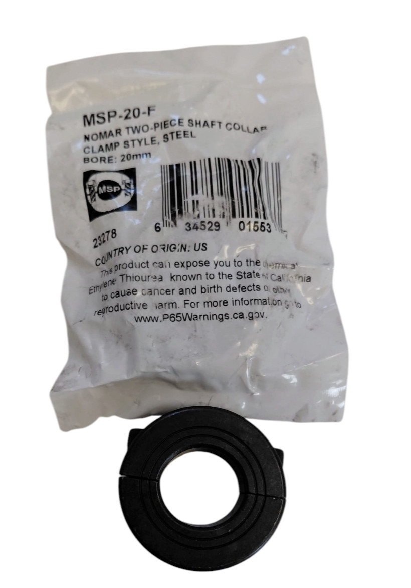 Ruland MSP-20-F Two-Piece Clamp Shaft Collar 20mm Steel Black Oxide