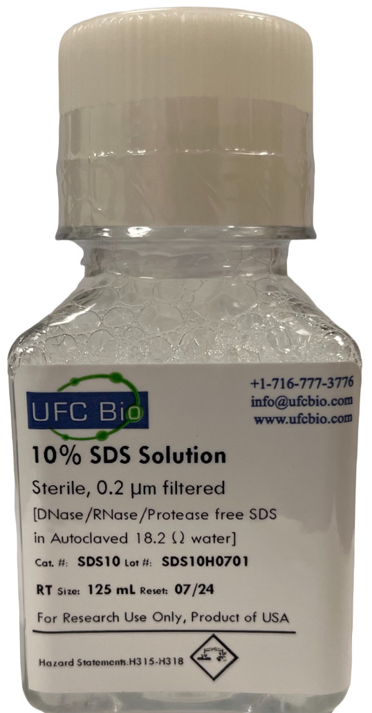 10% Sodium Dodecyl Sulfate (SDS) Solution – 125mL