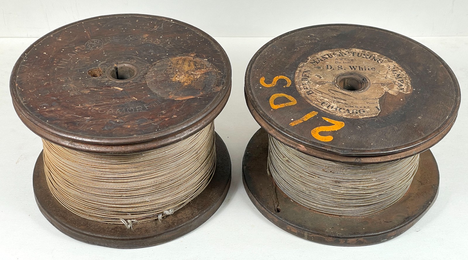 2 spools 20 GA gauge antique silk covered solid copper magnet radio wire 16 lbs