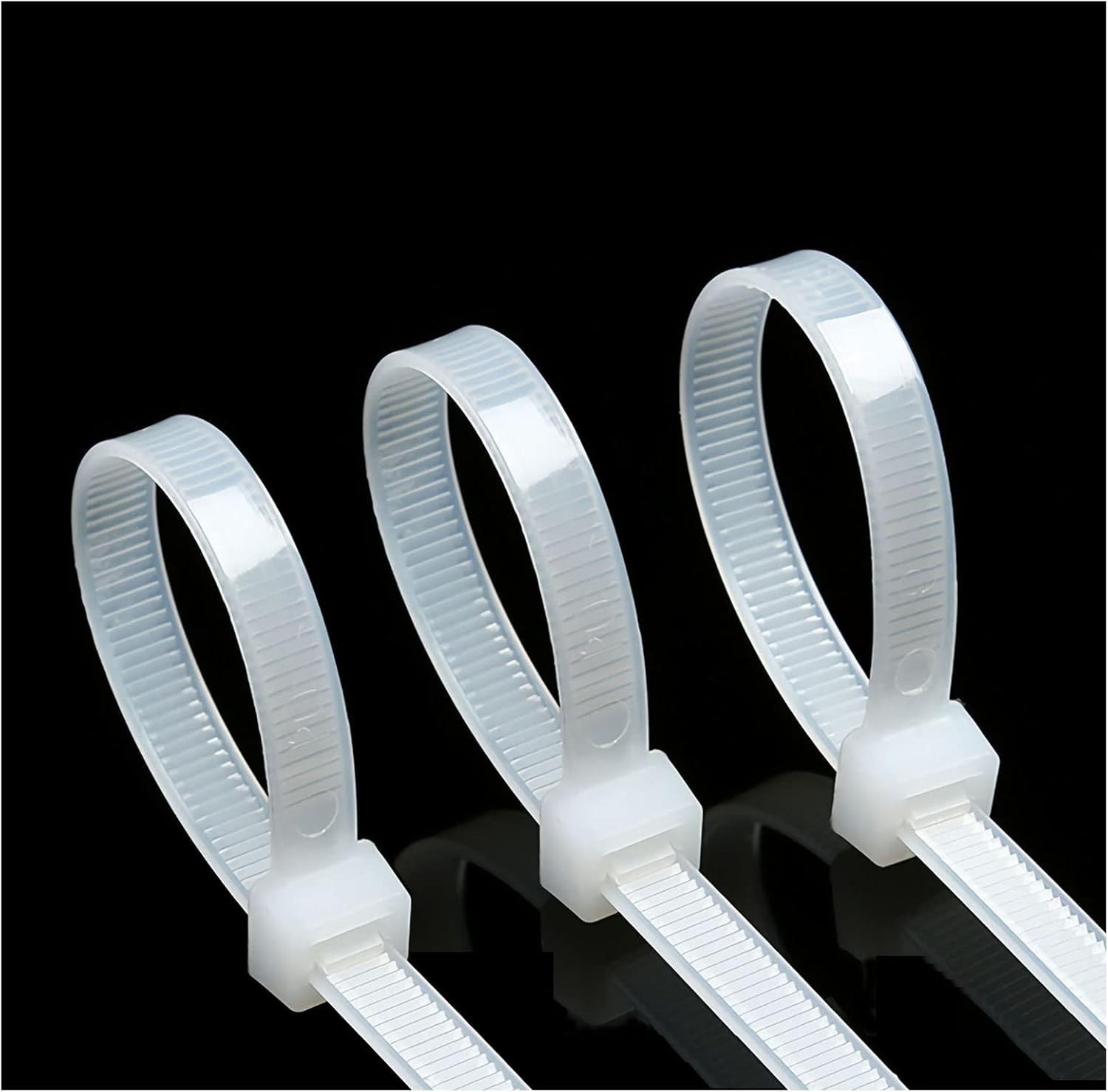 50pcs 18″ White Extra Long Heavy Duty Cable Ties 200lbs