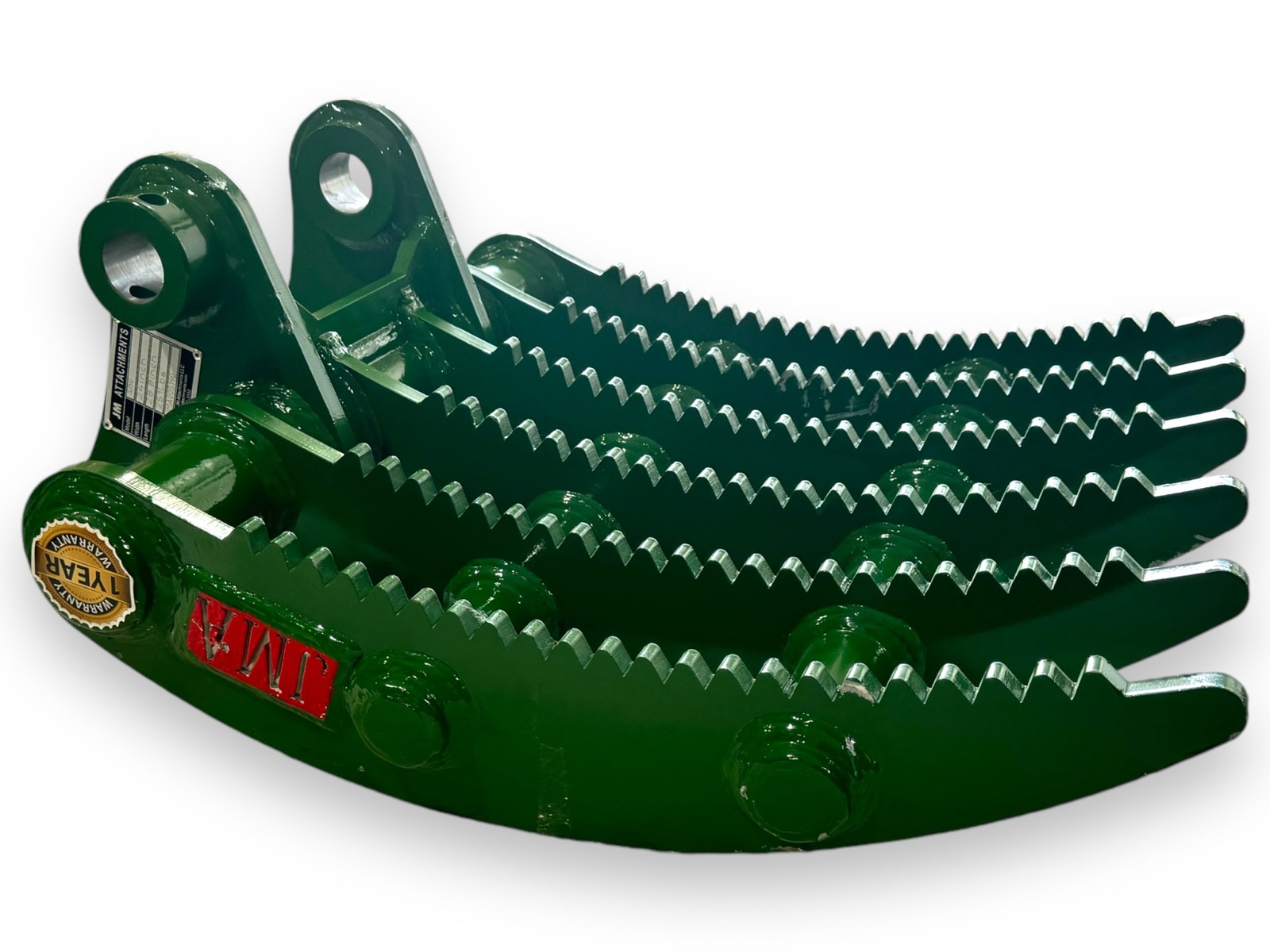 JMA 24in Mini Excavator Root Rake 4.5-6.5 Ton 45mm Pin-On Land Clearing Grapple