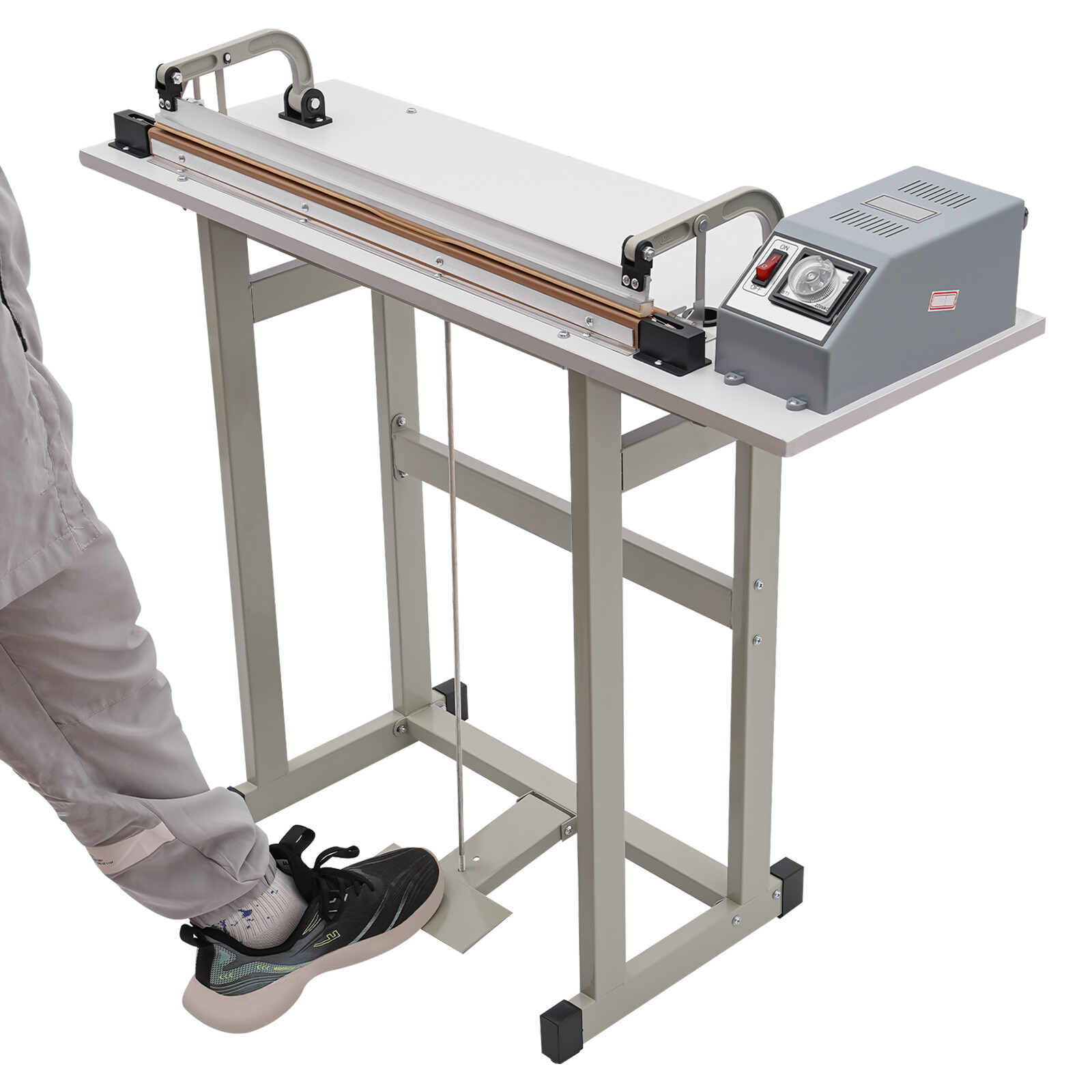 22.83″ Foot Pedal Impulse Sealer heat sealing machine,Plastic Bag sealer 110V