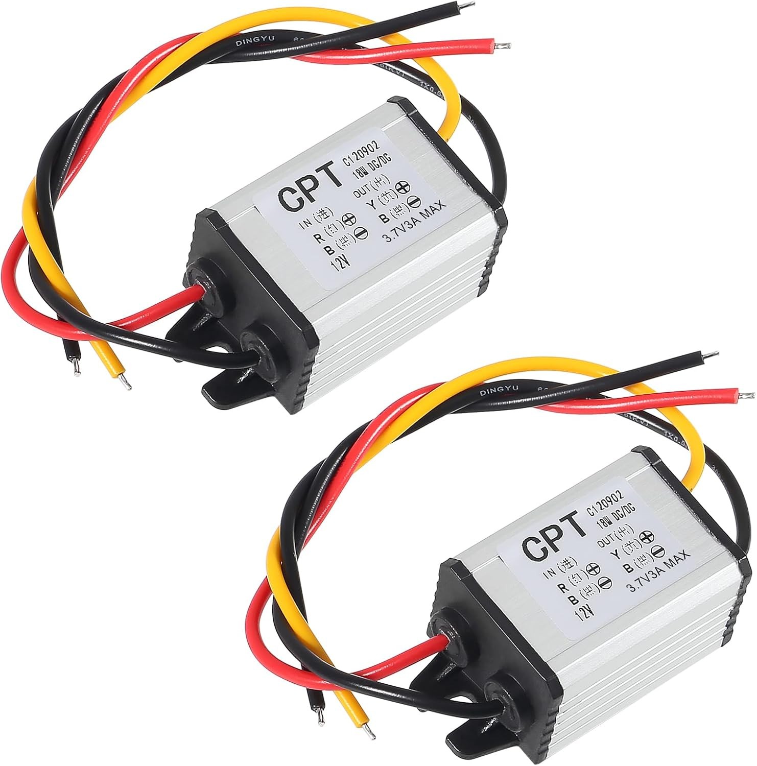 2PCS 12V to 3.7V Buck Converter Step Down Converter DC 8-35V to 3.7V 3A 11W Volt