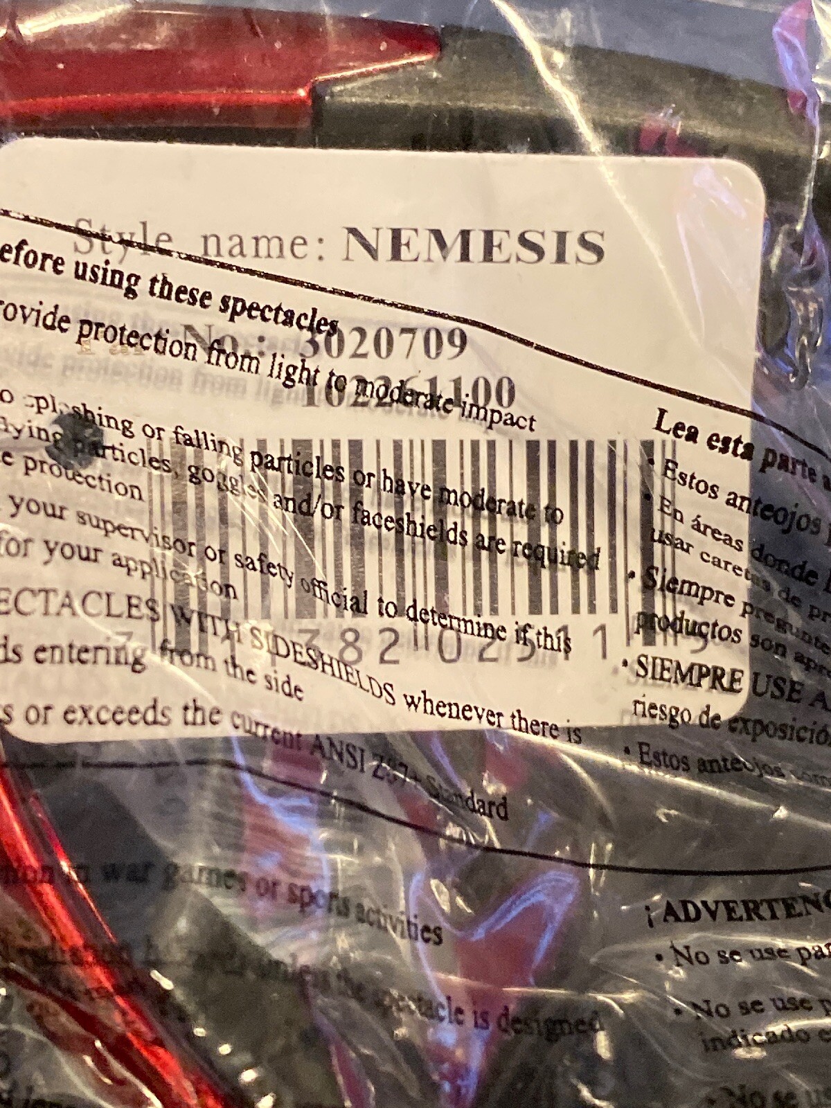 Kleenguard Nemesis Inferno Safety Glasses W/ Red Frame and Smoke Lens-NEW SEALED
