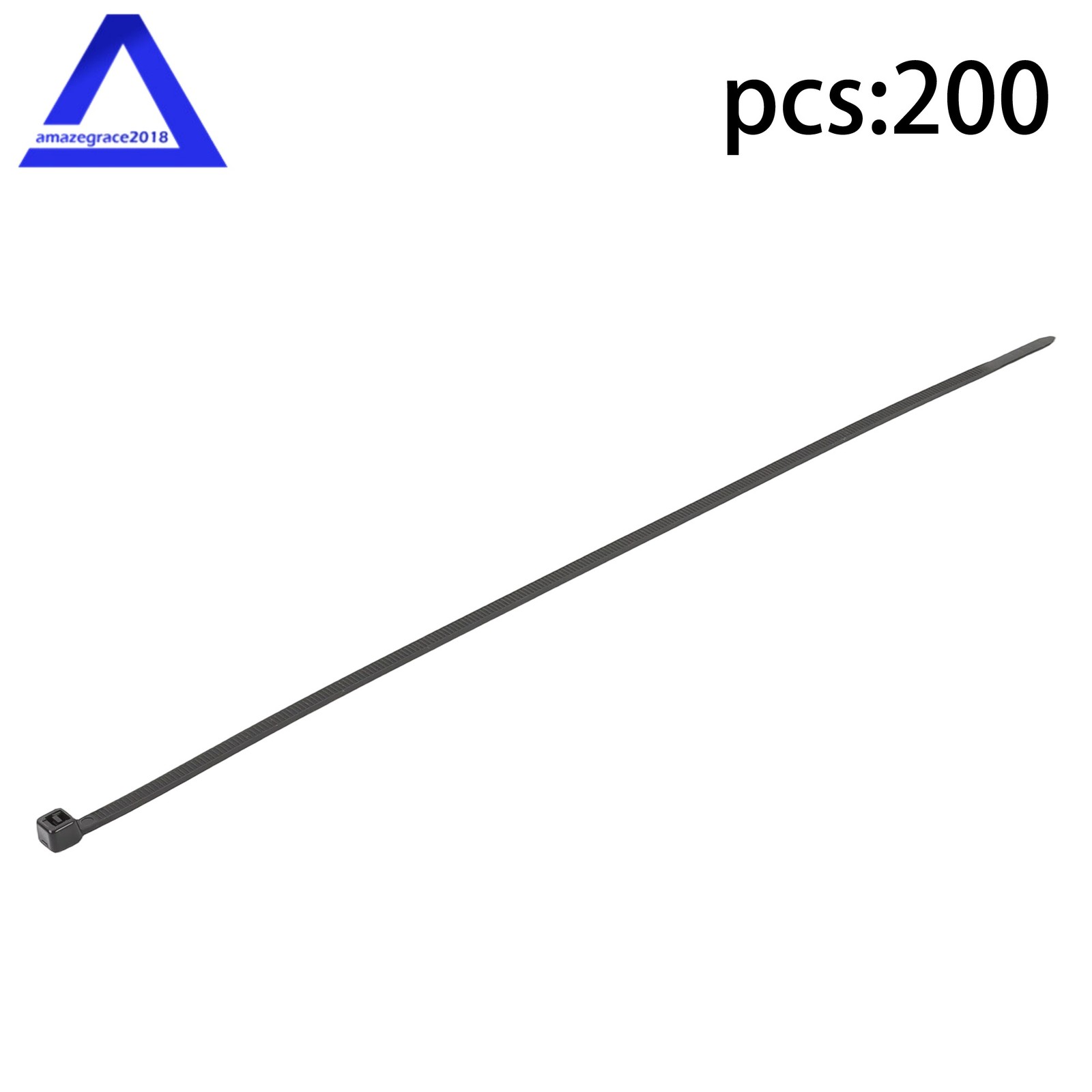 14″ Heavy Duty Zip Ties Double Sided Toothed Cable Ties 100 LBS Strength 200 Pcs