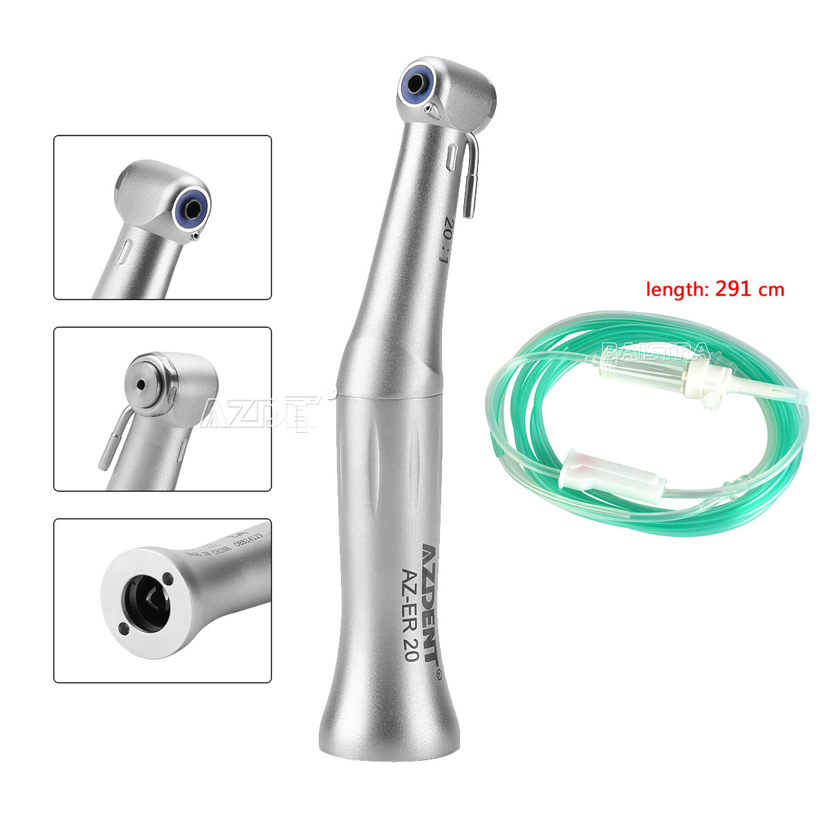 Dental 20:1 Implant Reduction Contra Angle Handpiece/Irrigation Tube Fit WH