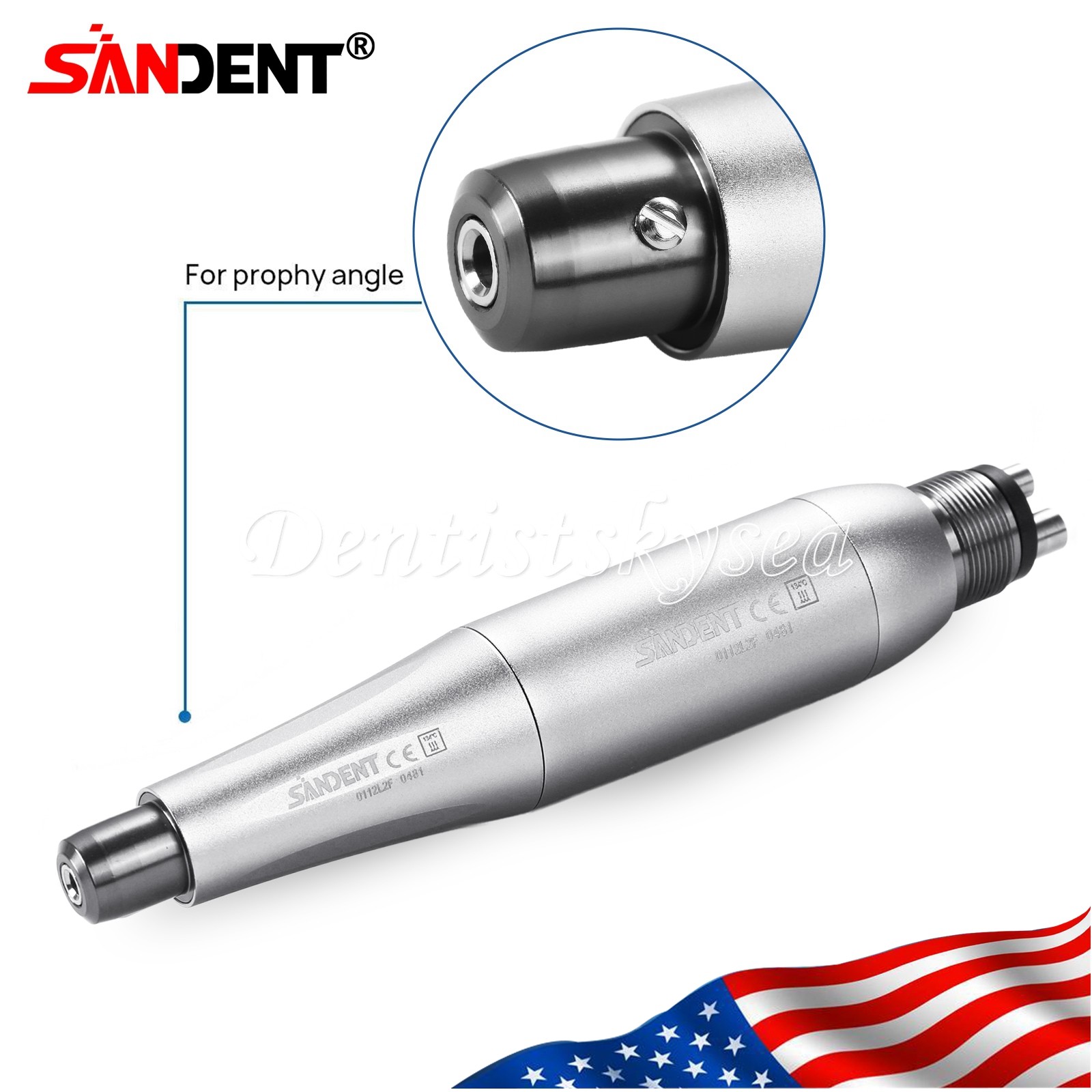 Dental Hygiene Prophy Handpiece Air Motor 4 Holes 4:1 Reduction 360 ° Swivel