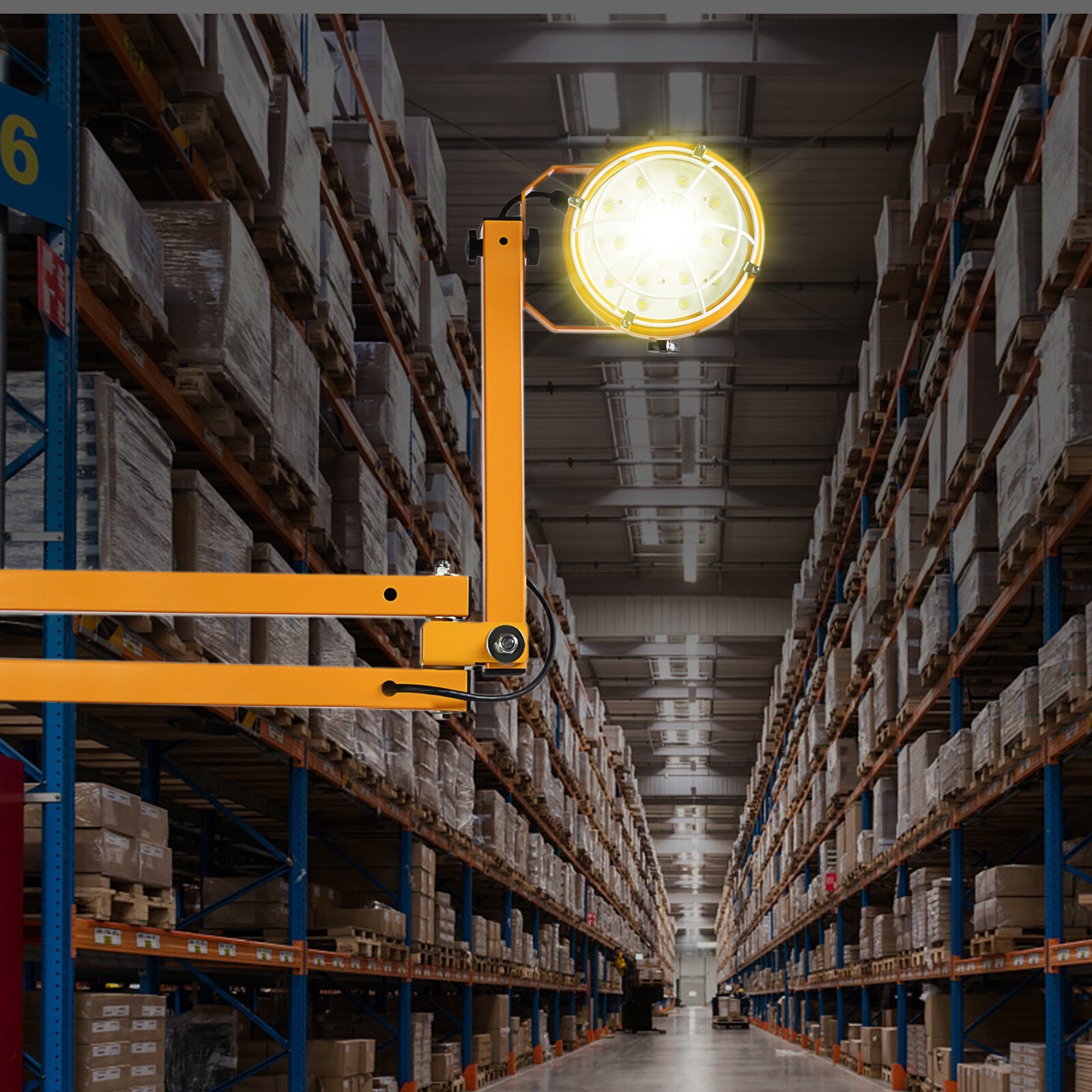 50W LED Loading Dock Light 40″ Double Swing Arm Dock Light Lamp 6000 Lumen IP65