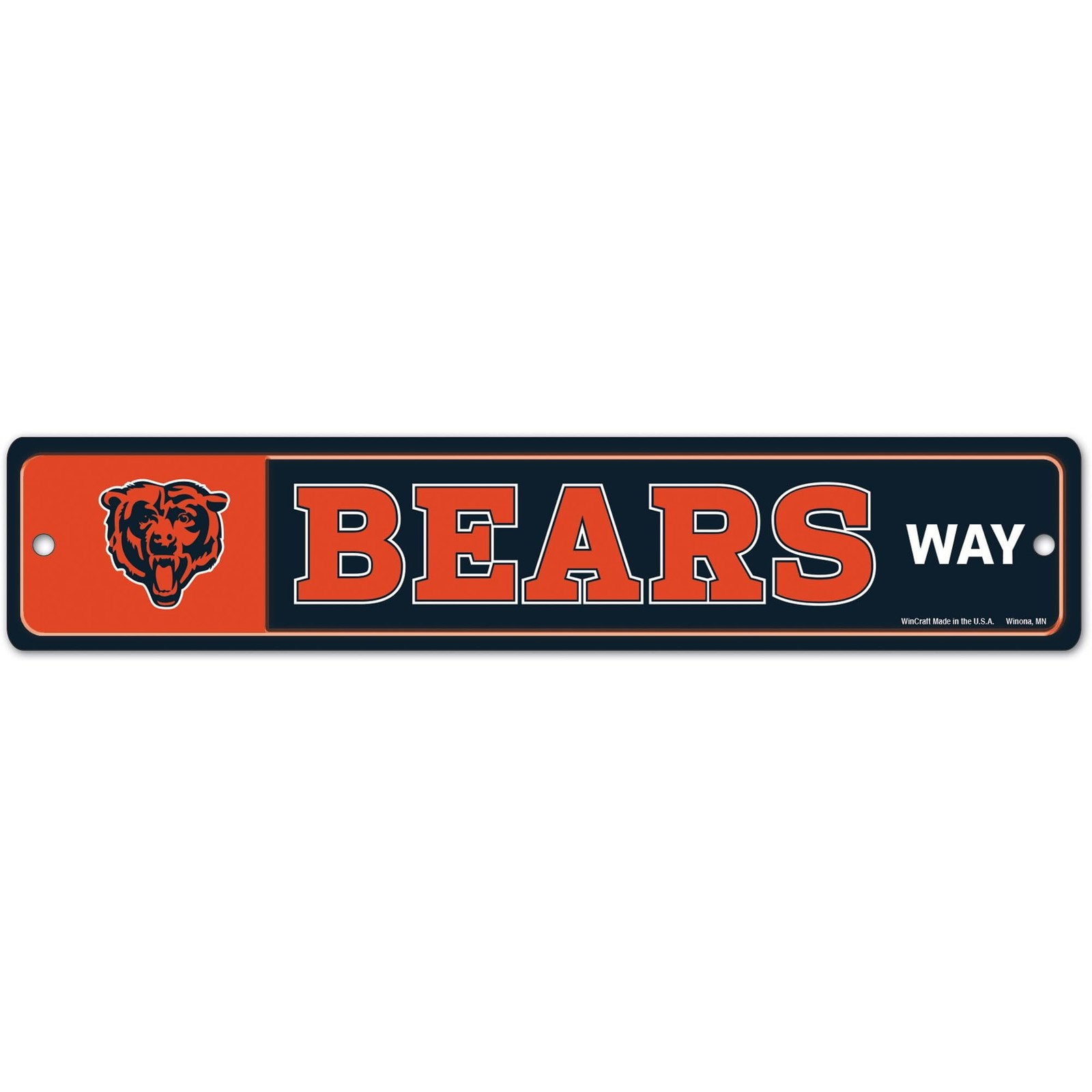 WinCraft NFL 3.75″ x 19″ Team Street Sign Chicago Bears, One Size