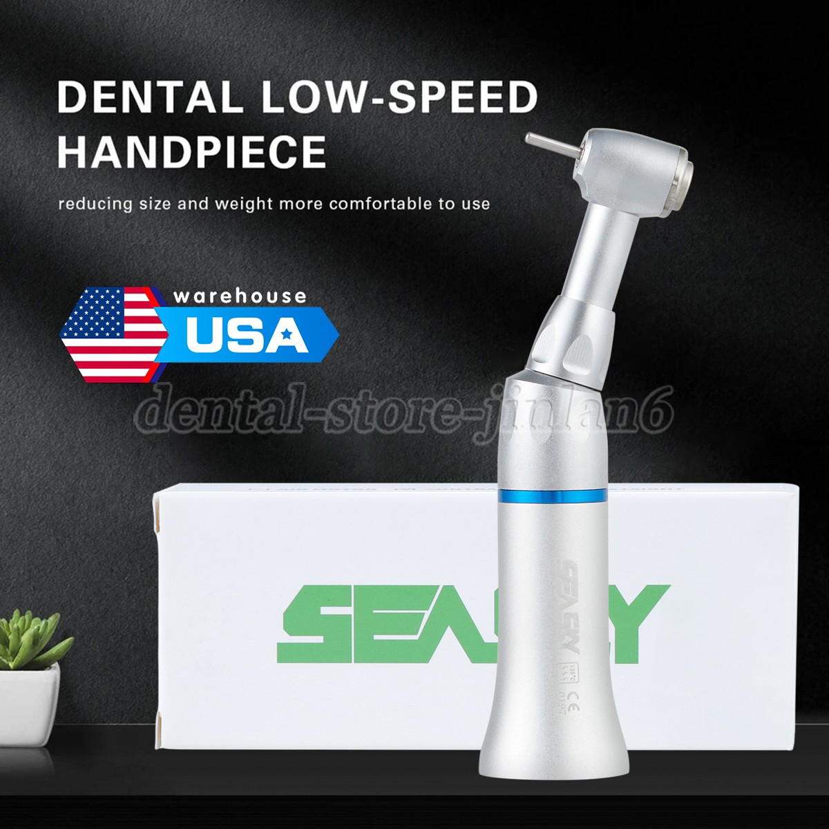 FG1.6mm Compatible Dental Push Button Contra Angle Handpiece Slow Low Speed Um
