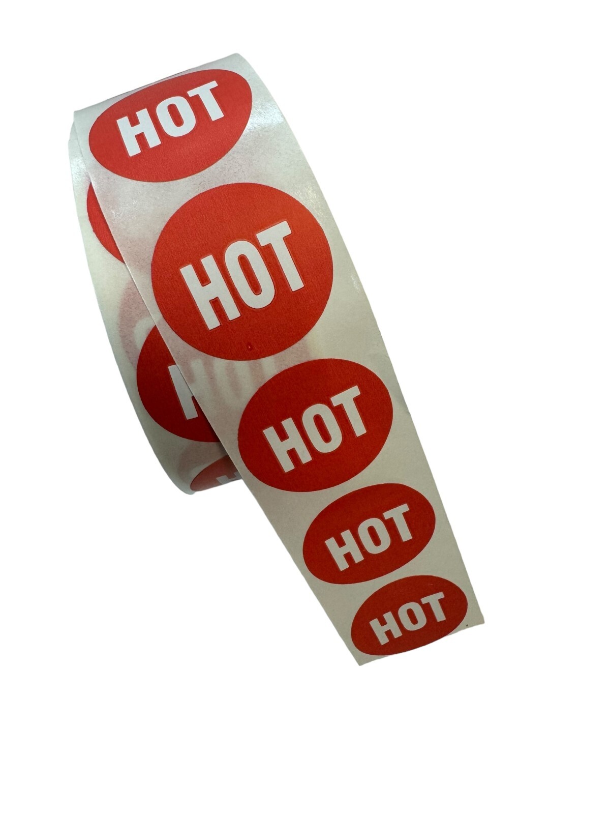 1.125 ” Round Inventory Red HOT Food Temperature Labels Stickers 1000 Per Roll