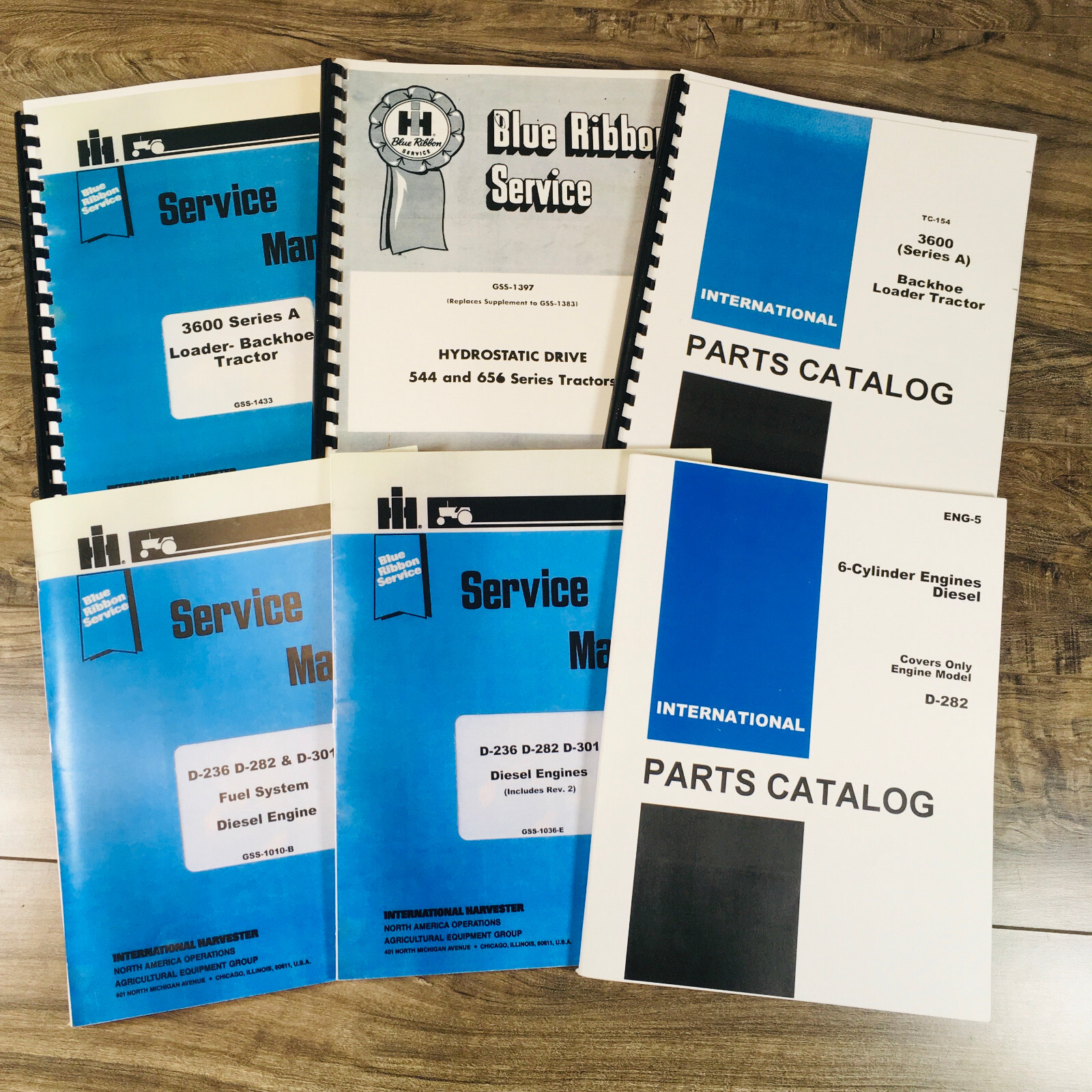 International 3600 Series A Diesel Tractor Service Parts Operators Manual Set