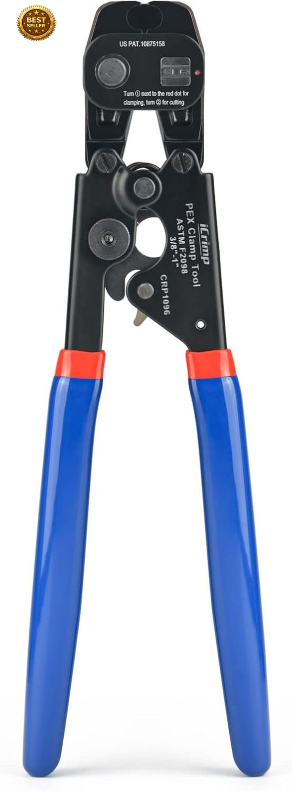 PEX Crimping Tool Ratchet Cinch and Removal 3/8 to 1 Inch ASTM F2098 Clamps