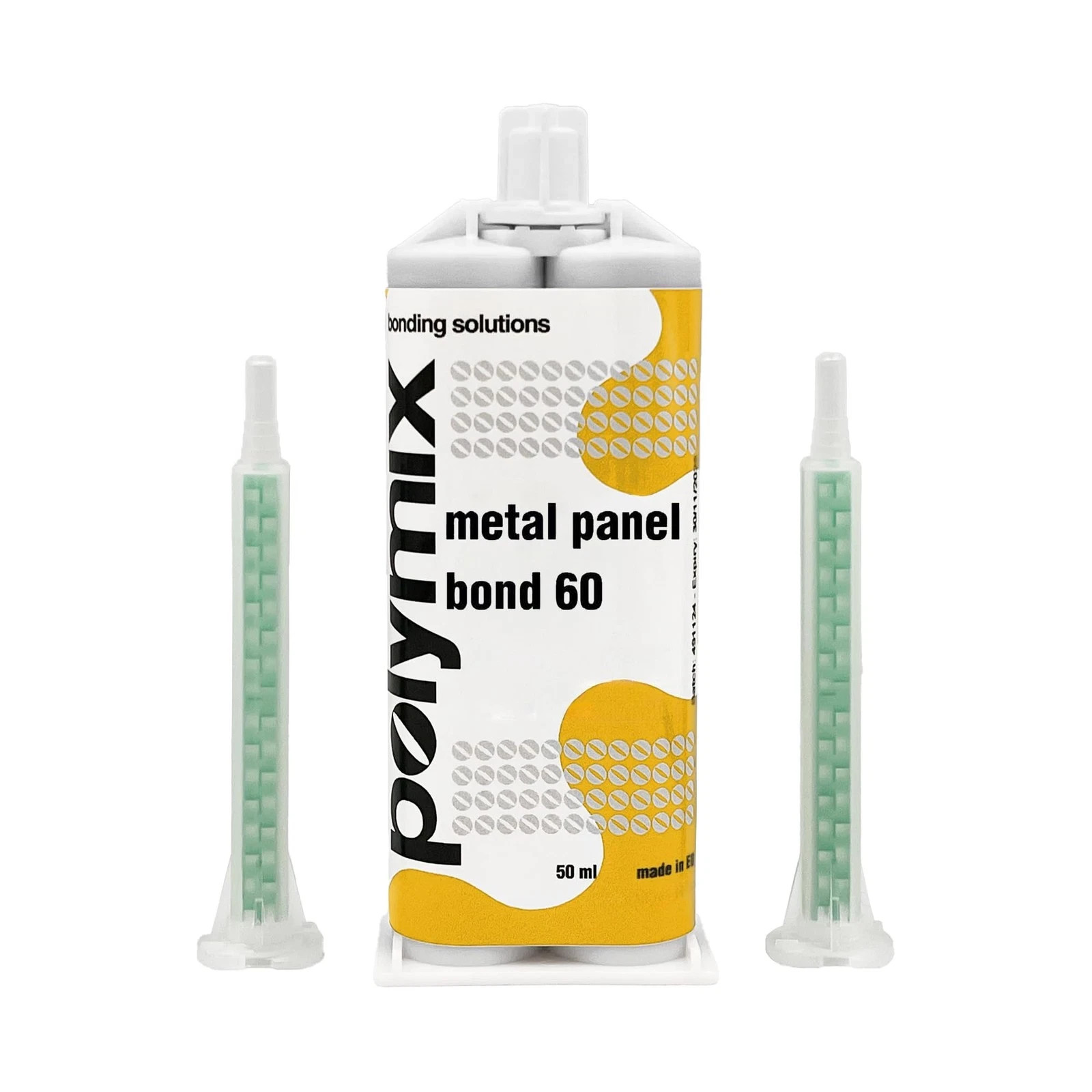 Polymix Metal Panel Bond 60 Adhesive 50ml Cartridge & Two Application Black