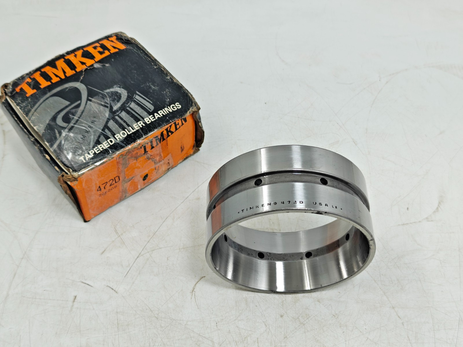 472D Timken Double Tapered Roller Bearing Cup Only Timken 472D USA 4.7244 in OD