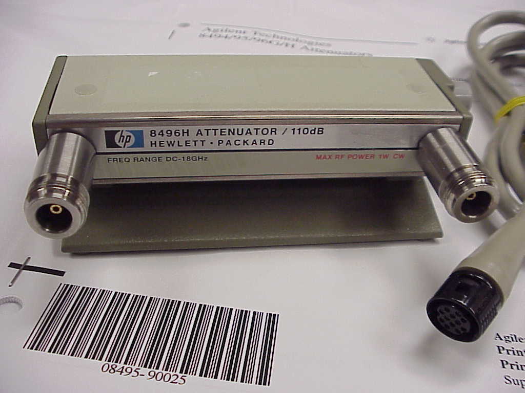 HP 8496H DC-18GHz 110dB 10dBstep Programable Attenuator