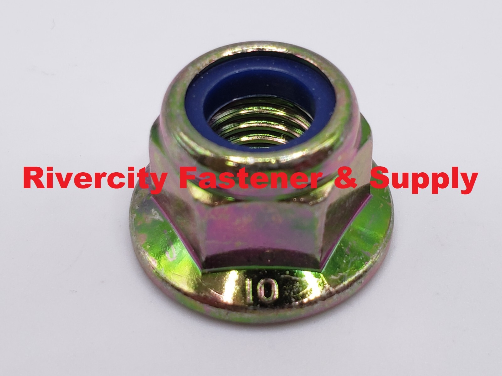 (1) M12-1.75 Hex Flange Stop Lock Nut Nylon Insert DIN 6926 M12x1.75 10.9