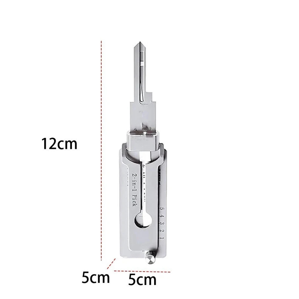 Key Decoder 2 In 1 Portable Lock Picking Set Hook And Pickup Tool Kit Ergonomic