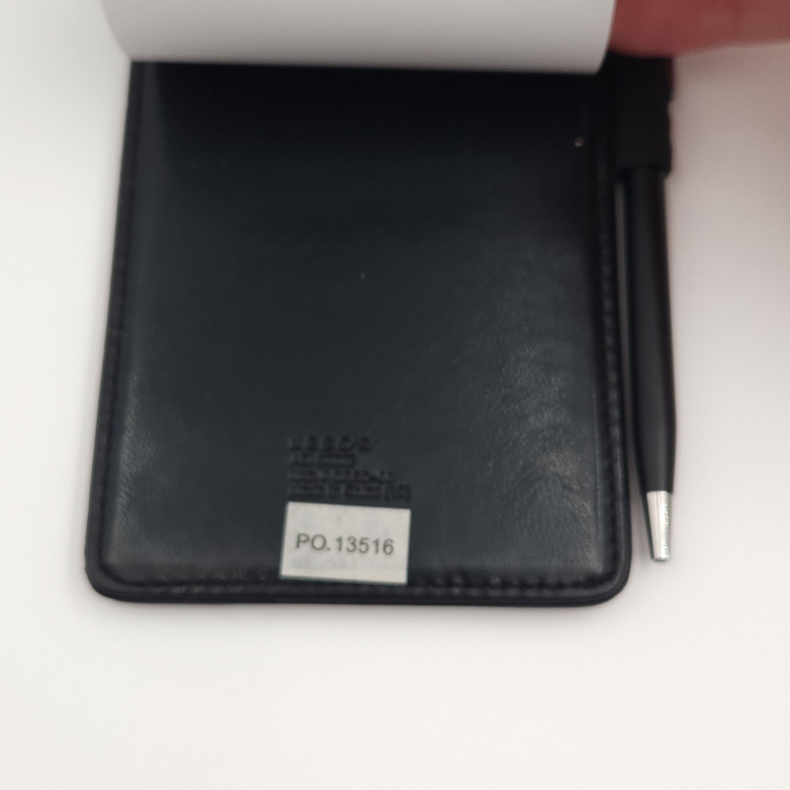 Leeds Faux Leather Small Notepad Cover Holder GSB Company Logo Pockets Pen Slot