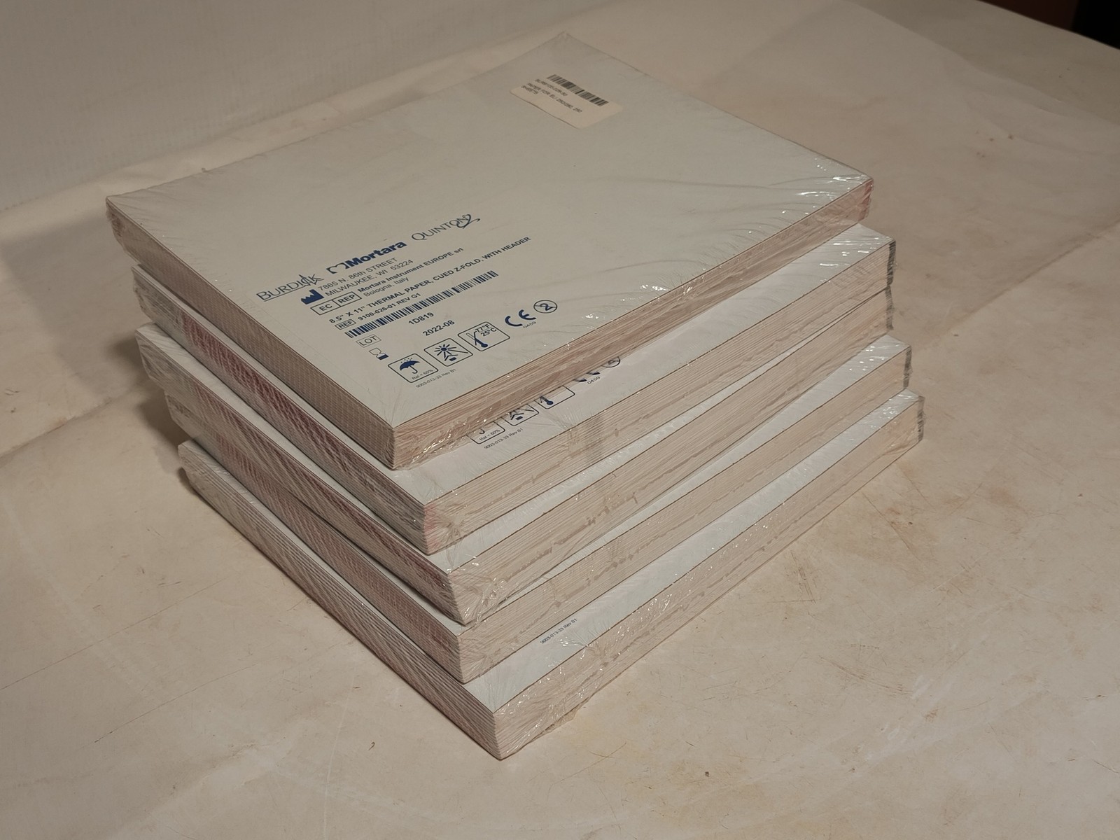 Burdick Mortara Quinton EKG ECG Thermal Paper Z-Fold For ELI 250 280 9100-026-50