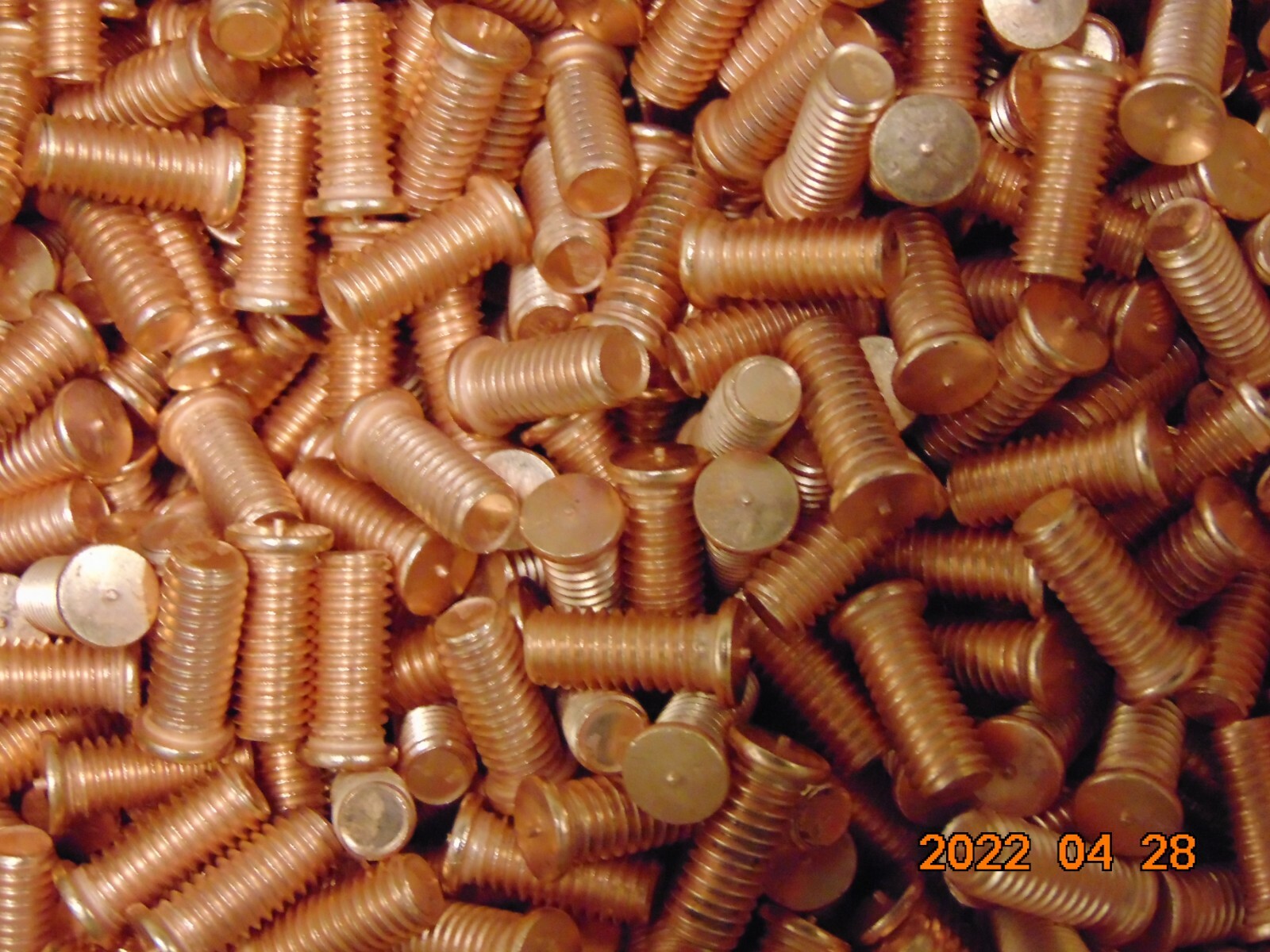 LOT M6 Copper Plated Spot Welding Screw Stud Weld Solder Bolts CDF M6 X 15MM MS