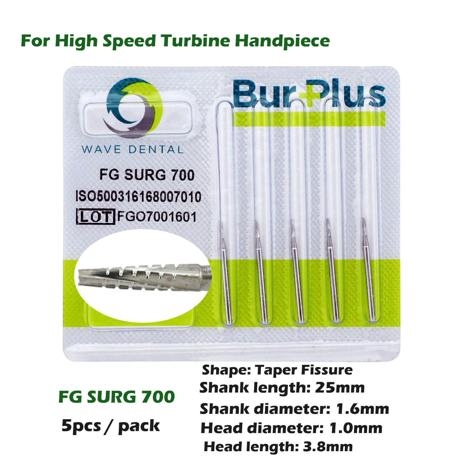 Wave Dental Surgical Burs Long Carbide Bur 25mm 557 557L FG 4 6 330 High Speed