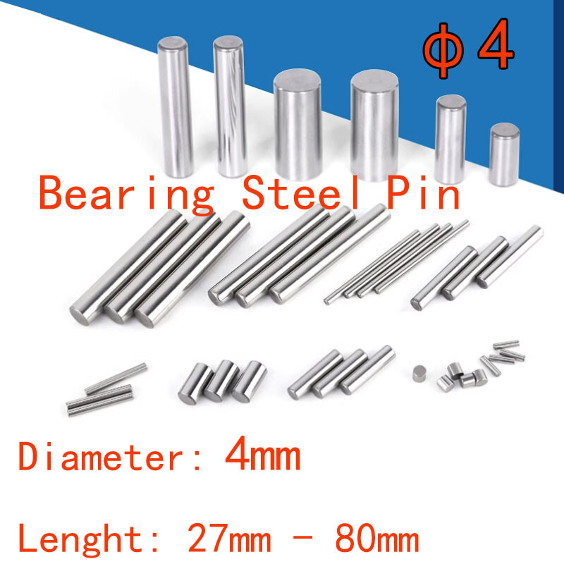 φ4 4mm Diameter Bearing Steel Pin Cylindrical Solid Dowel Pins 27mm-80mm Length