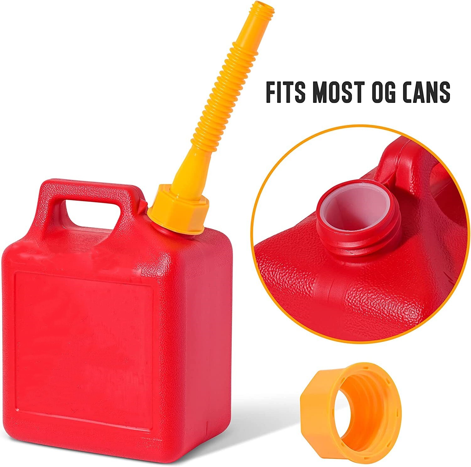 2pack Replacement Gas Can Spout Nozzle Vent Kit for Plastic Gas Cans Caps