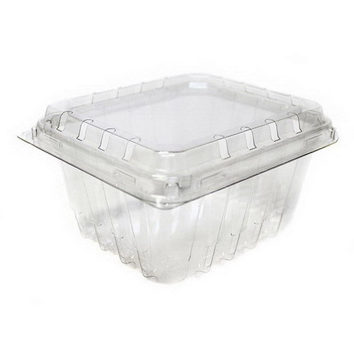 Pactiv PET Plastic Clamshell Food Container Clear, 1 pt. | 516/Case