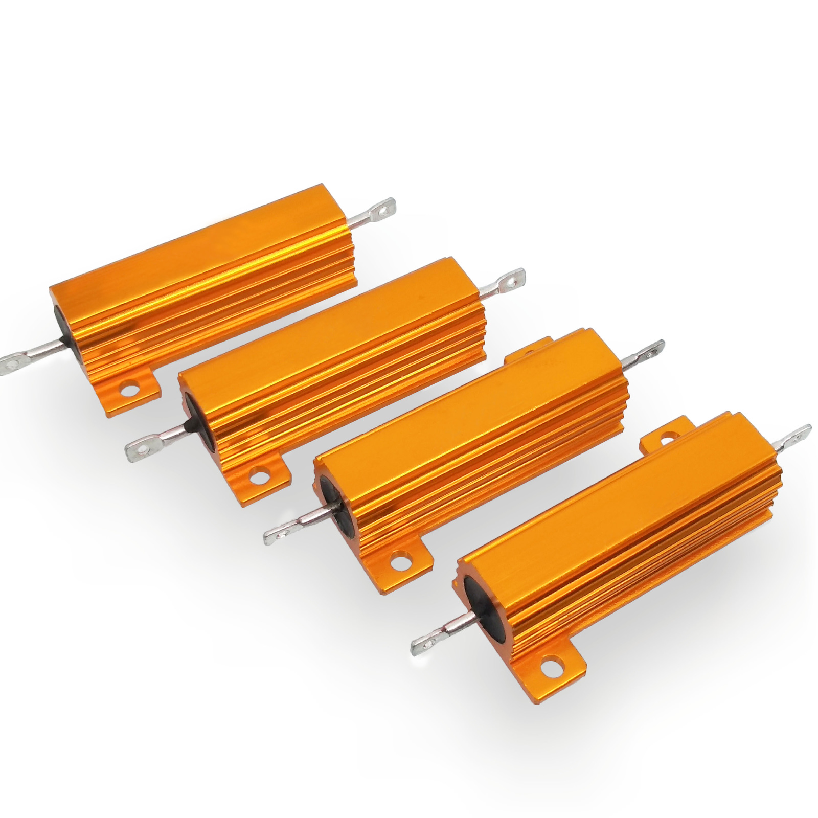 US Stock 4pcs 20 ohm 20 50W Watt Aluminum Housed Metal Case Wirewound Resistors