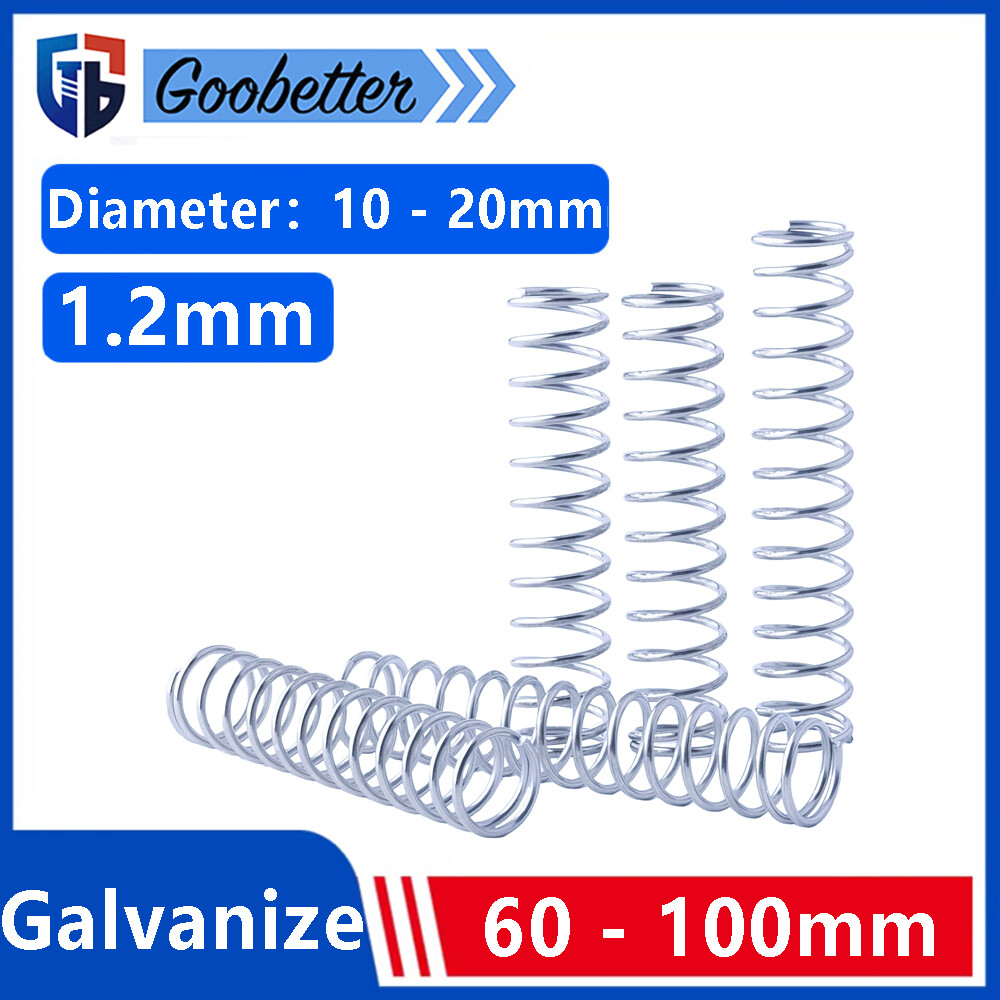1.2mm Wire Dia Compression Springs Galvanize Spring Steel Diameter 10 – 20mm