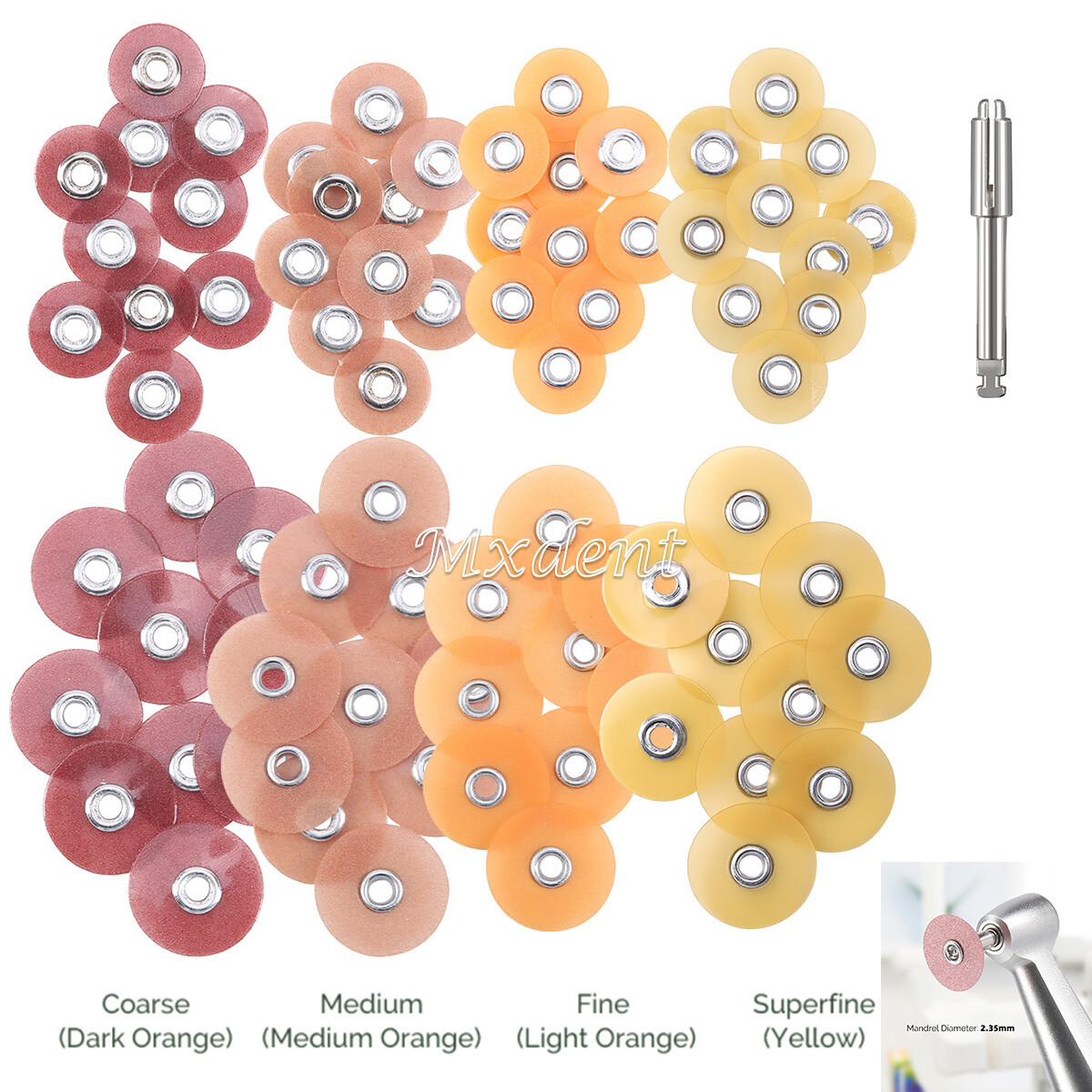 Dental Composite Finishing Polishing Discs 9.5mm 12.7mm Wheel Mandrel CA 2.35mm