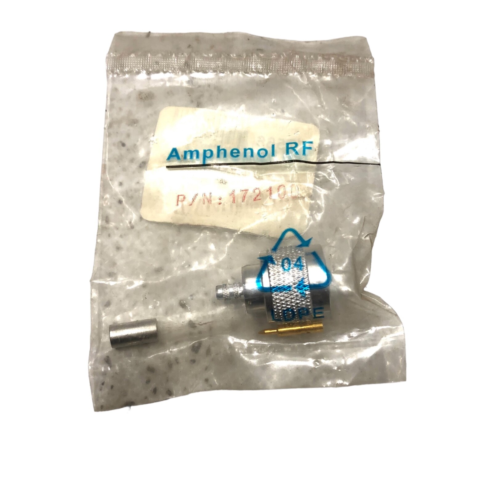 Amphenol Connector 172100 N Plug Male Crimp Type for 50Ω RG58 Coax NOS