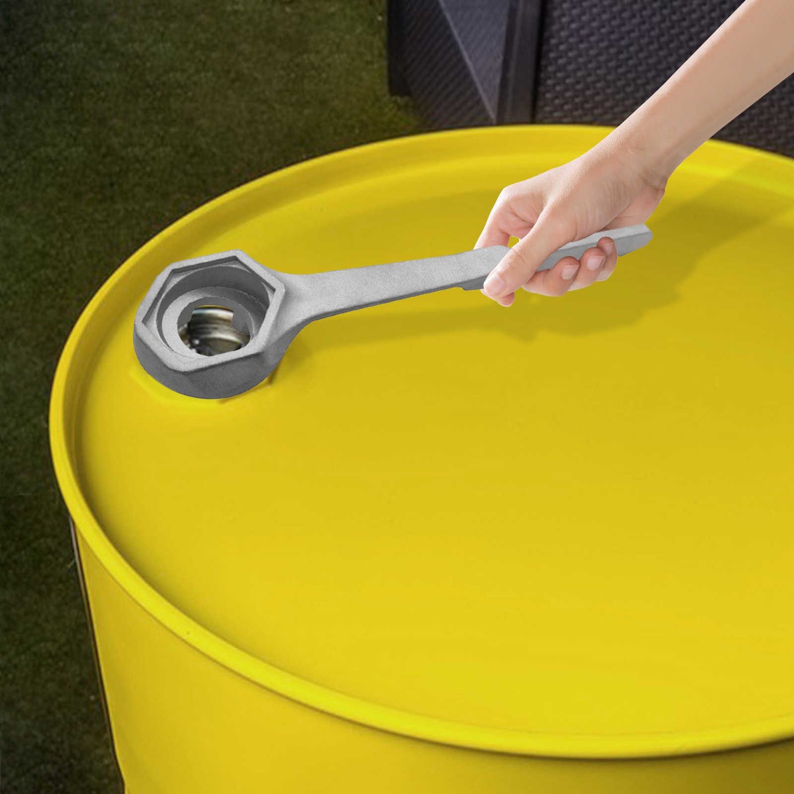 10 Inch Aluminum Bung Wrench 0.4 Lbs Dual Head Drum Cap Tool For 2″ & 3/4″ Caps