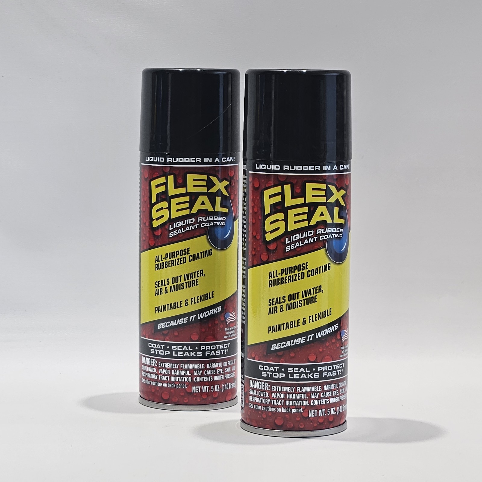 Flex Seal Liquid Rubber Sealant Coating, Stops Leaks Fast, Wet Or Dry X2