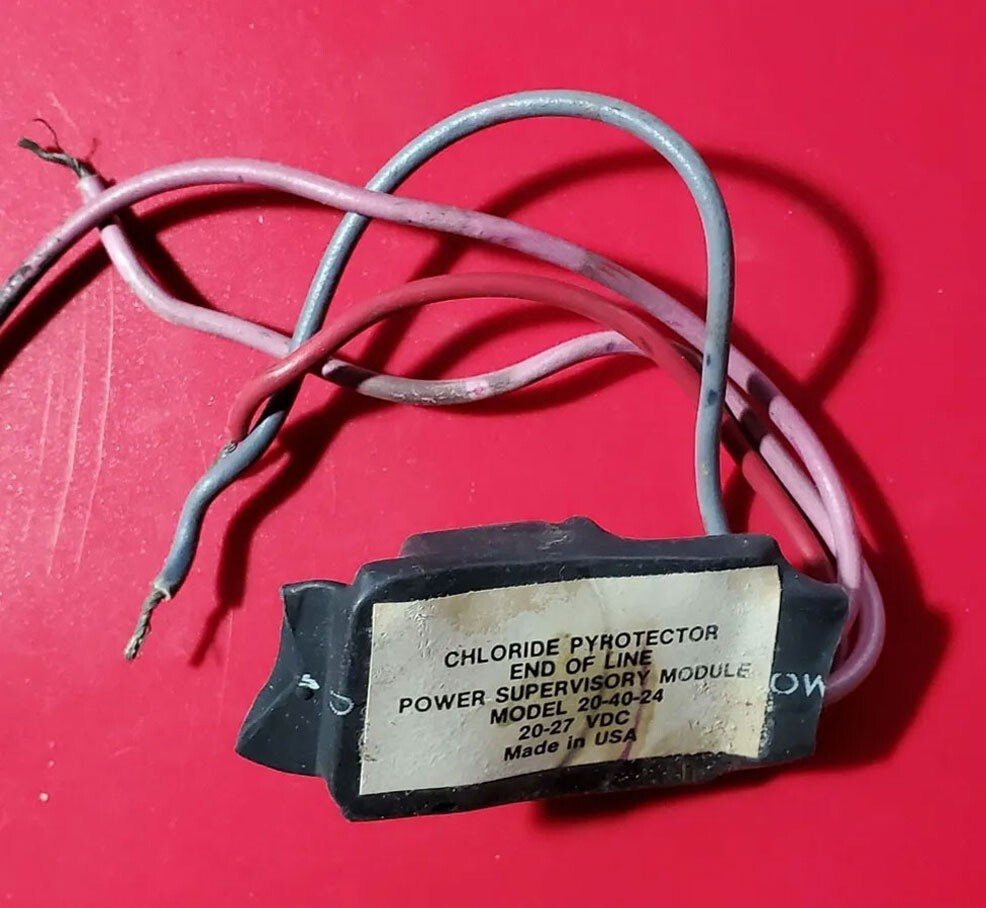 Vintage Chloride Pyrotector 20-40-24 Fire Alarm End of Line Relay – Y-043 – NEW