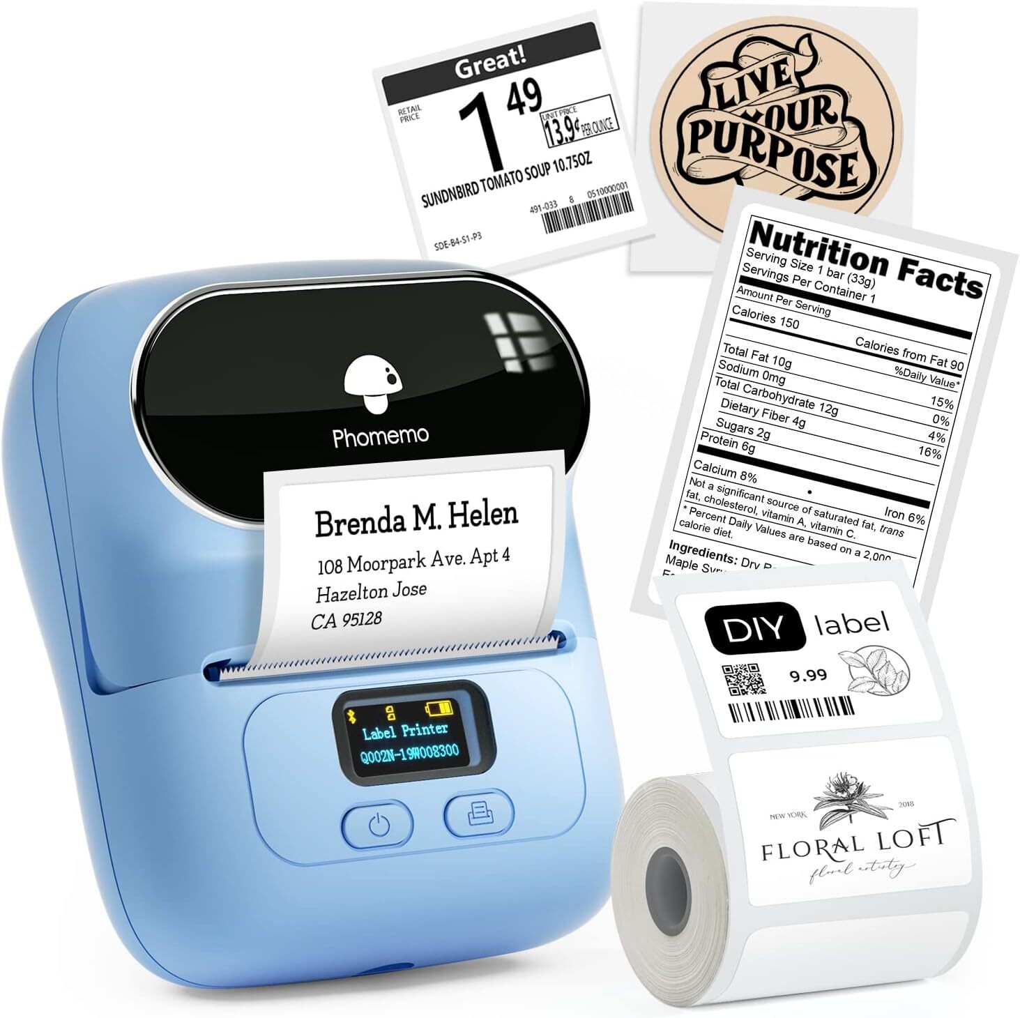 Phomemo M110 Bluetooth Label Maker Machine Portable Wireless Thermal Printer Lot