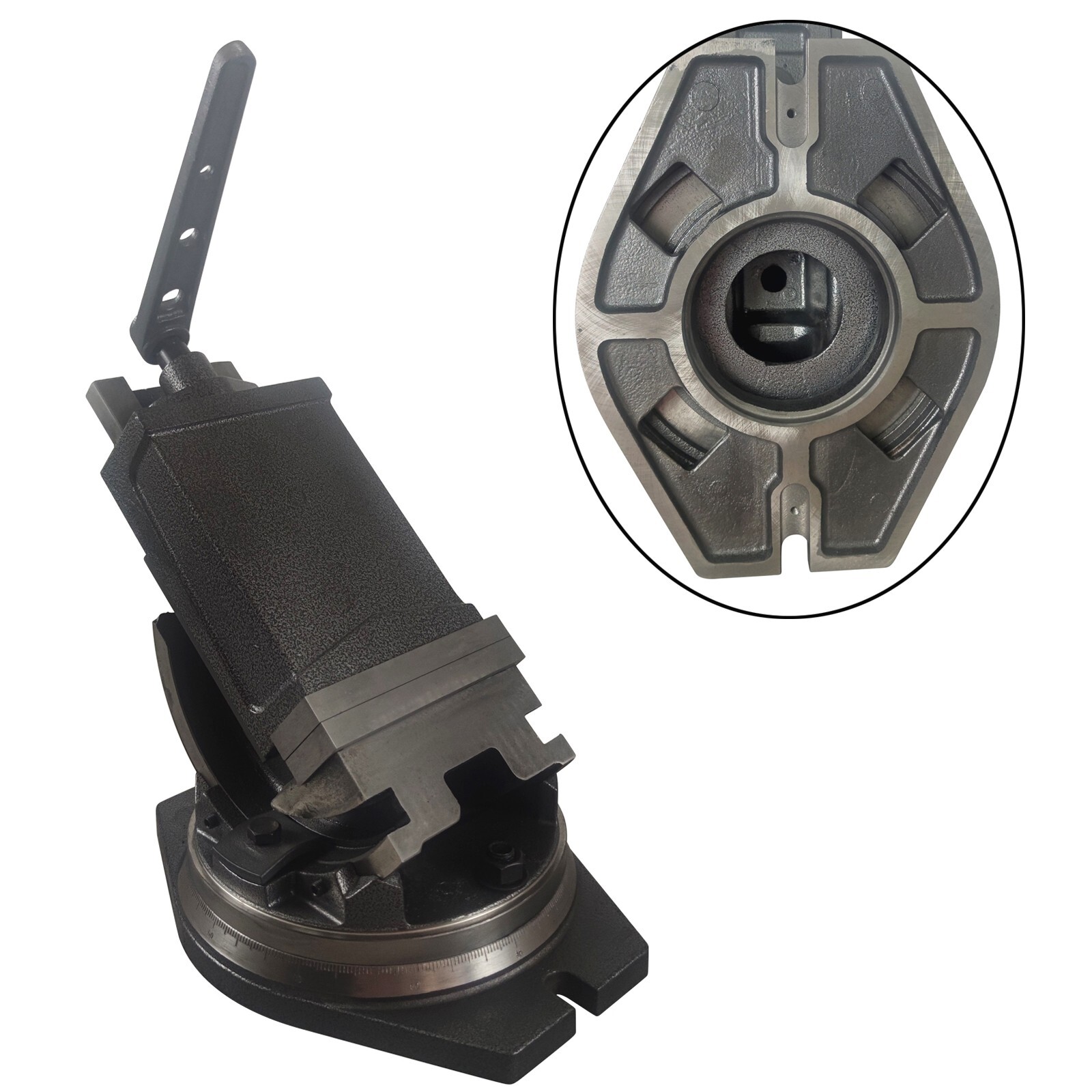 6 inch Workholding Metalworking Tilting and Swiveling Milling Vise 0-90°