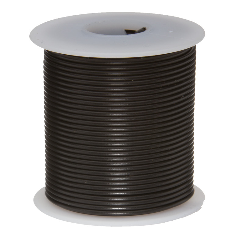 22 AWG Gauge Stranded Hook Up Wire Black 100 ft 0.0253″ 600 Volts
