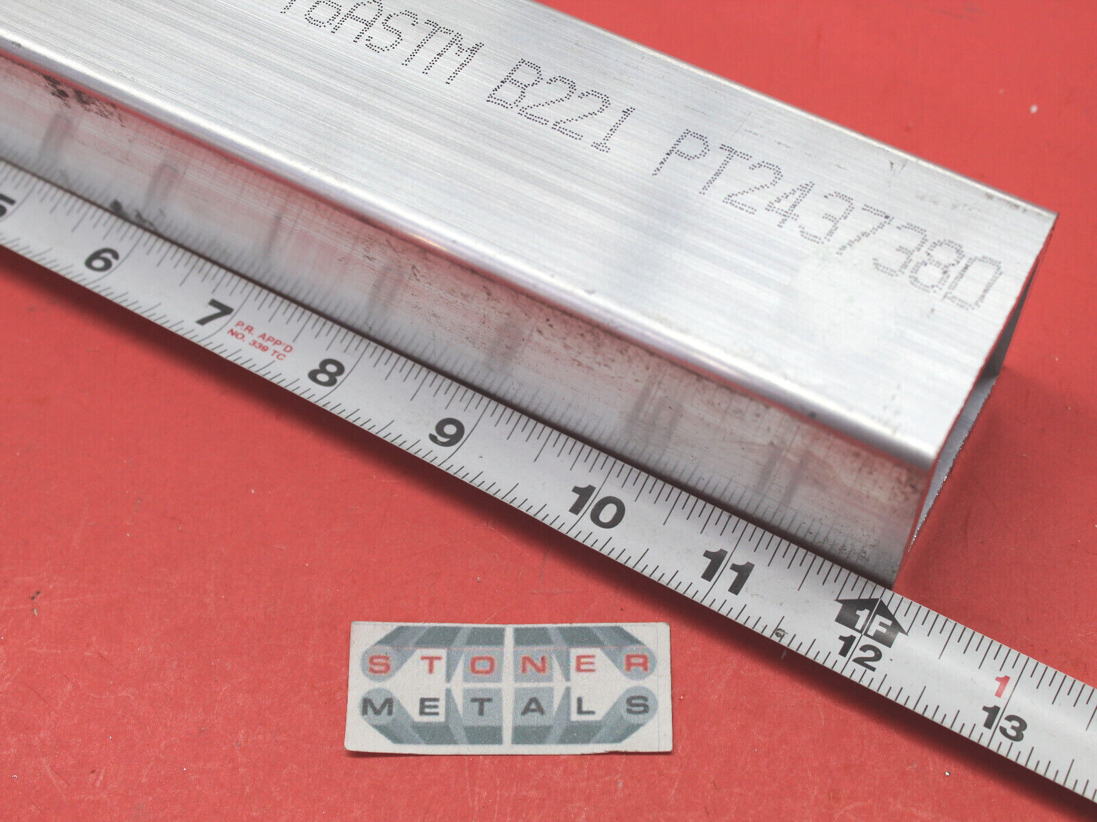 2″x 2″x 1/8″ Wall x 12″ Long ALUMINUM SQUARE TUBE 6063 T52 Extruded