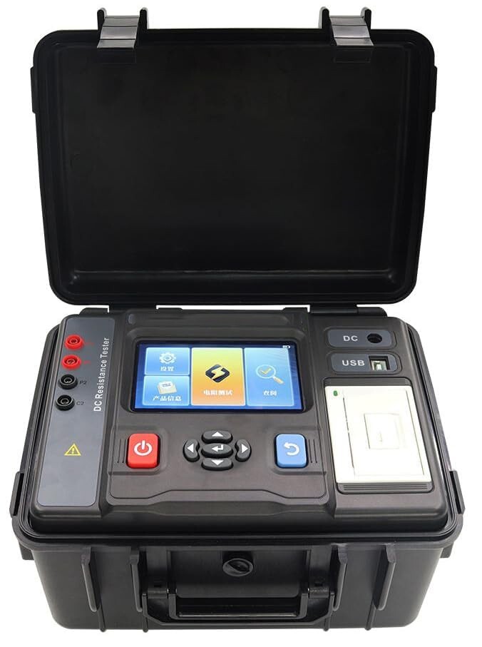DC Resistance Tester Meter with Range 10.0uΩ to 1000.0KΩ Resolution 0.1uΩ 20A