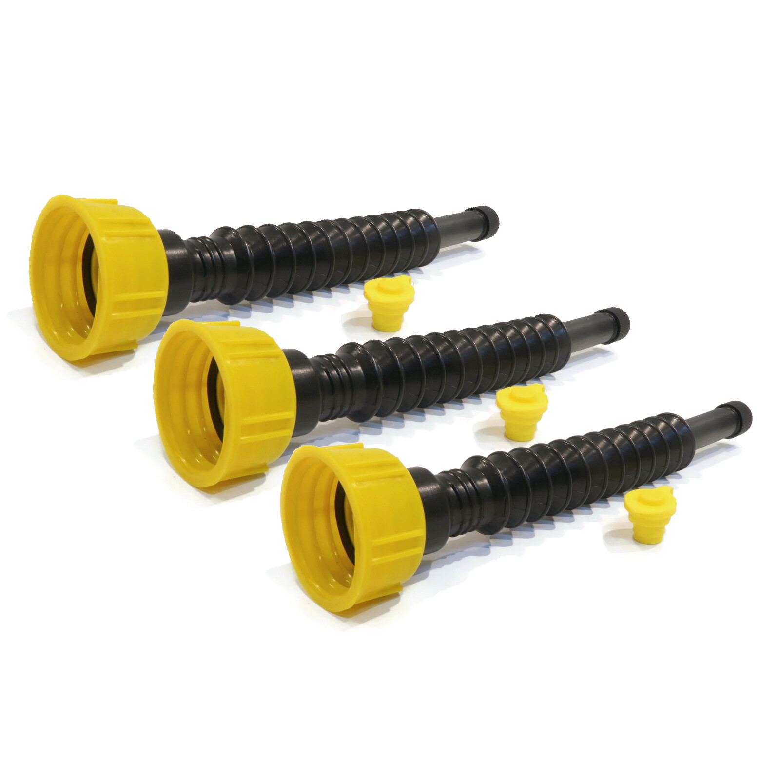 (Pack of 3) Flexible Gas Can Spout Kit for Most Gott, Wedco, Scepter Plastic Can