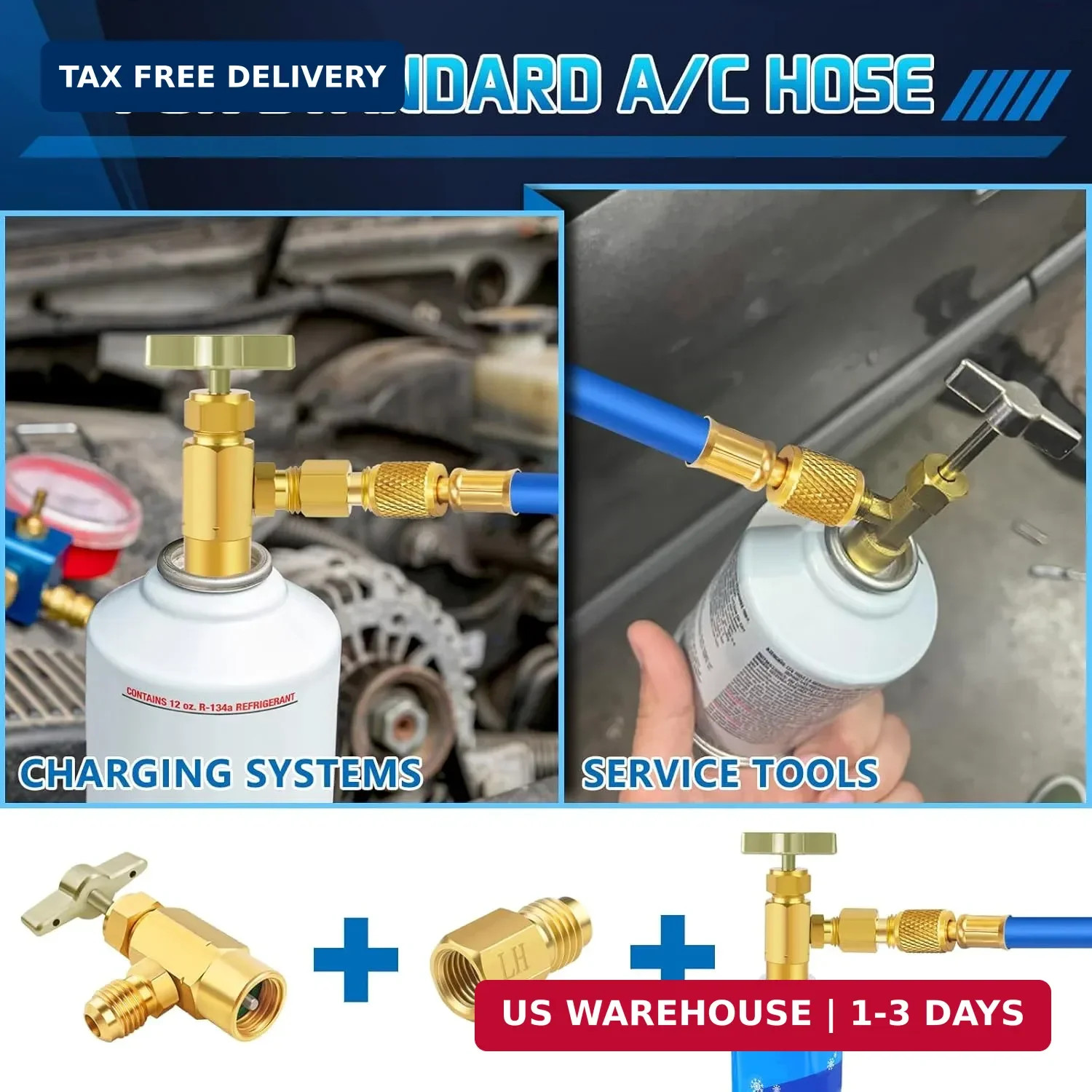 R1234YF Can Tap, R1234YF Self-Sealing and Puncture Style Refrigerant Can Tap Val