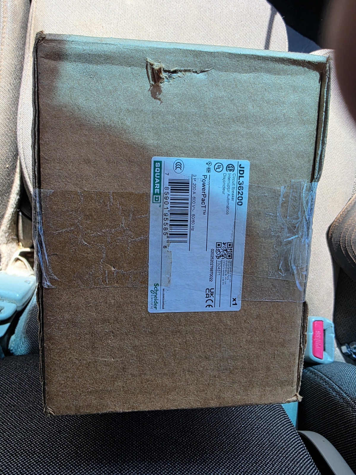 NIB – Square D – JDL36200 – 200A, 3-Pole, 600Vac Circuit Breaker