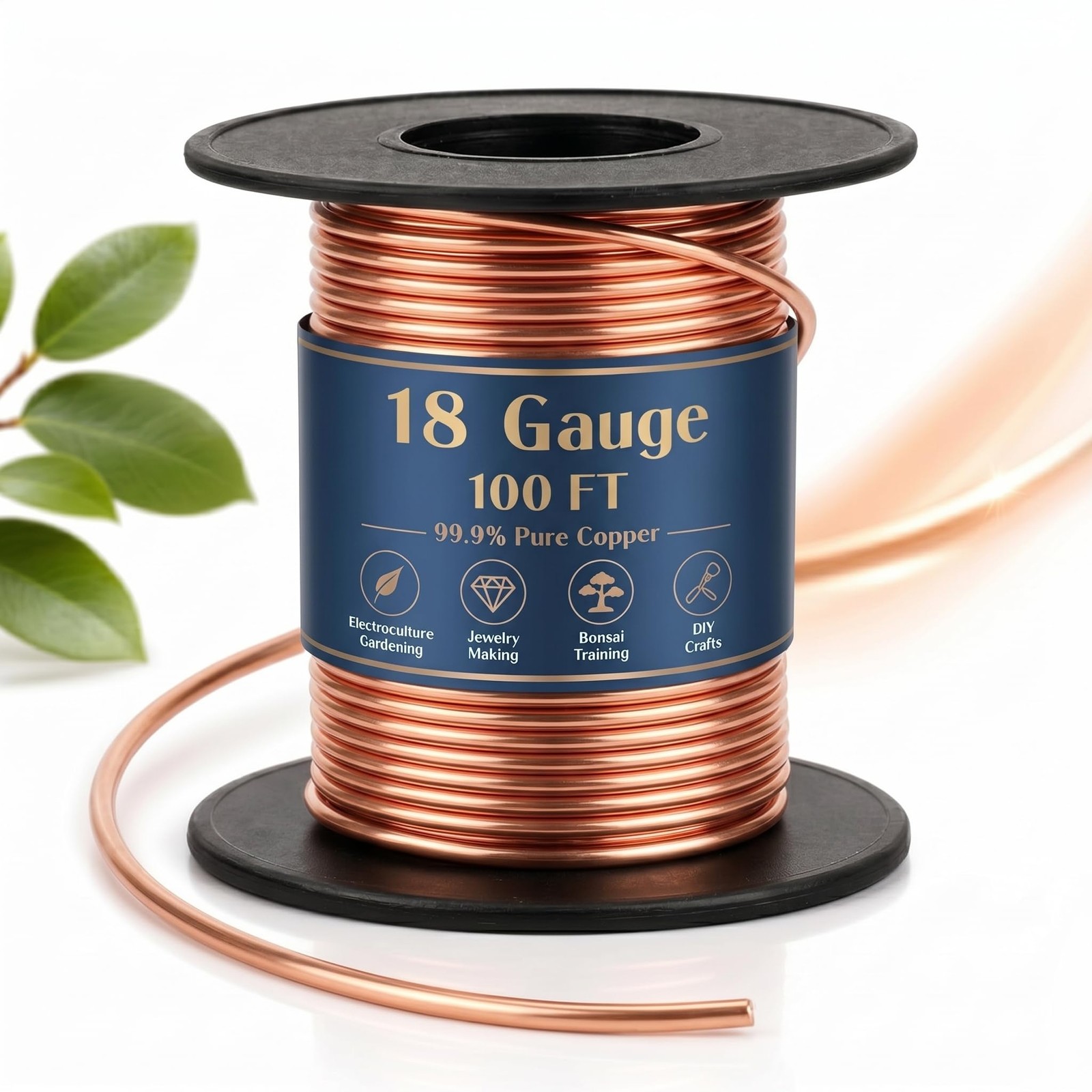Copper Wire 18 Gauge 100ft Gardening Electroculture Metallic Plant Line Wire …