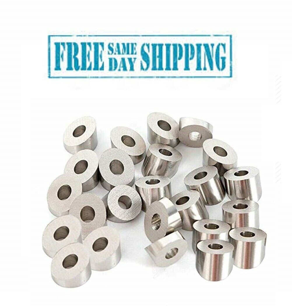 T316 SS 33 Degree Angled Washer for 1/8″ 3/16″ Cable Railing 10,20,25,50,100 Pcs