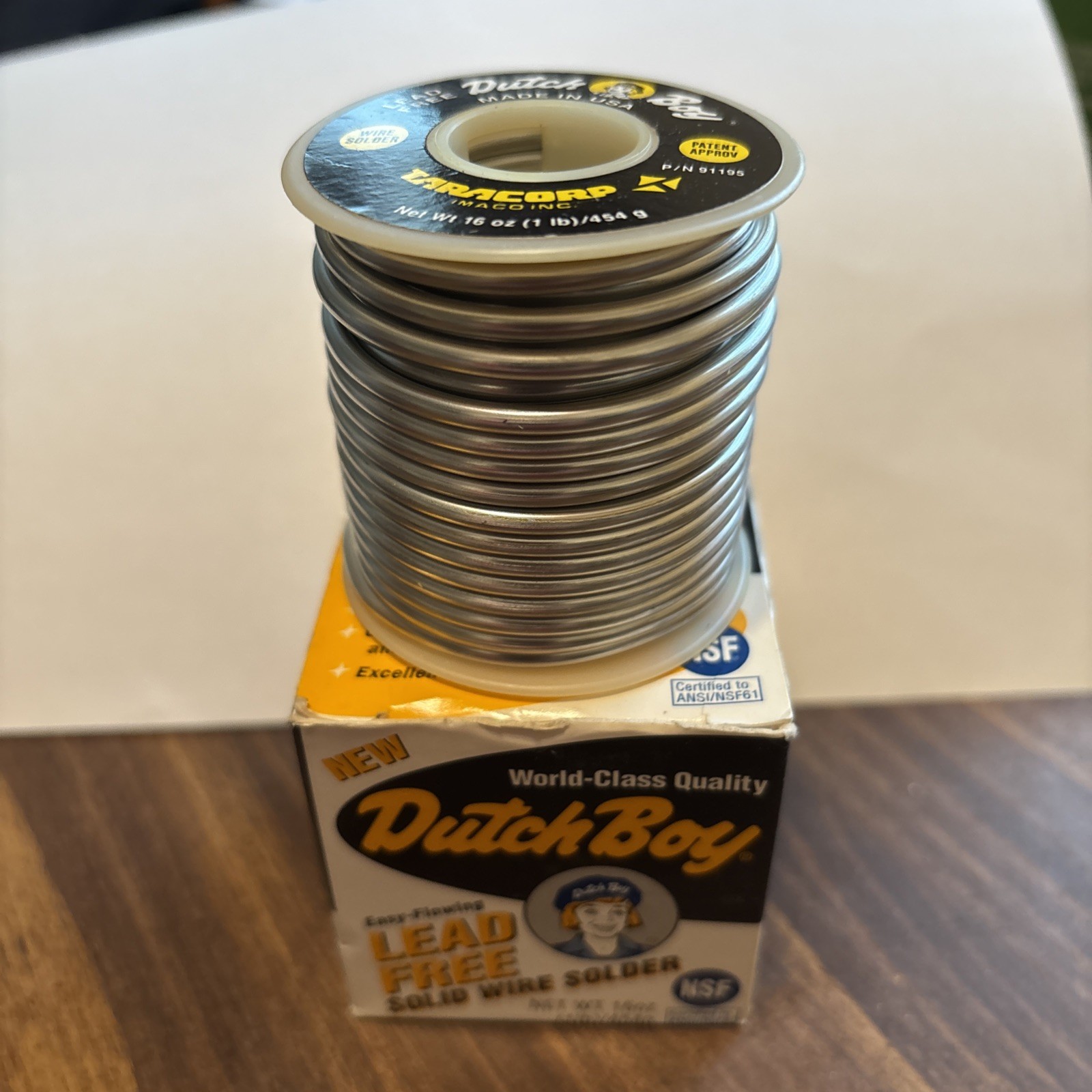 Dutch Boy Lead Free solid Wire Solder 1LB Rolls