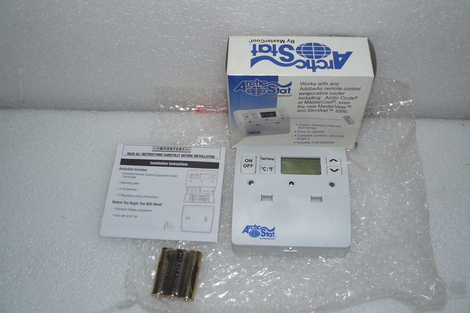 MASTERCOOL ADOBEAIR ARCTICSTAT RCT1000 REMOTE CONTROL THERMOSTAT NEW
