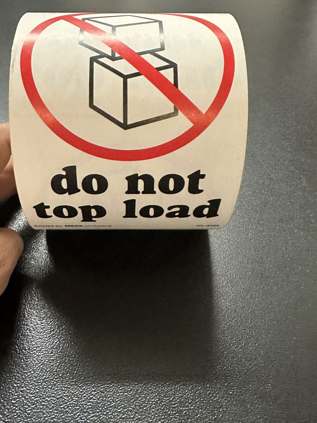 4”x5” Do Not Top Load” Labels, Red 500/Roll