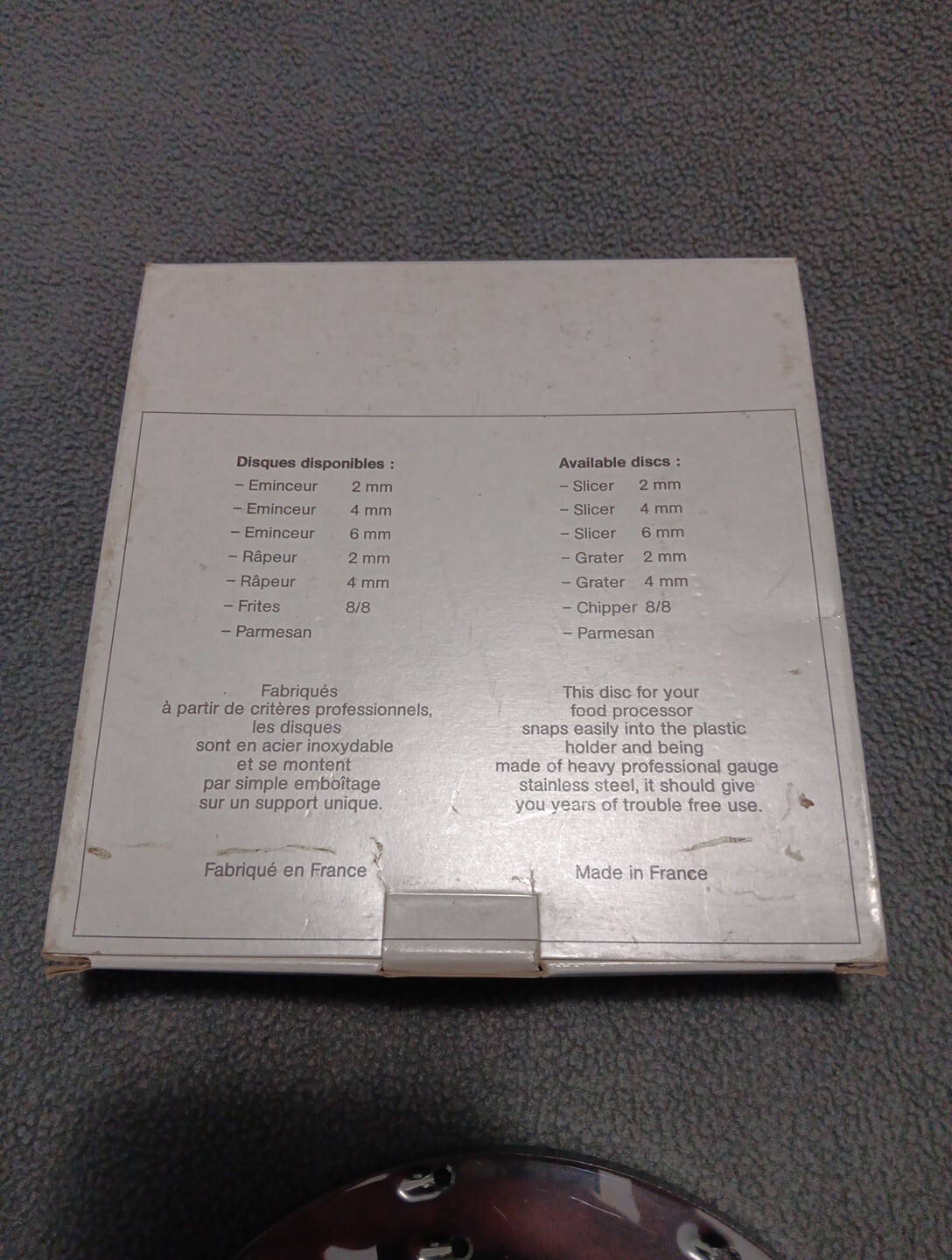 ROBOT COUPE 412489 Fine Grater disc 2mm Grating for RC2800 RC8 OPEN BOX COND.